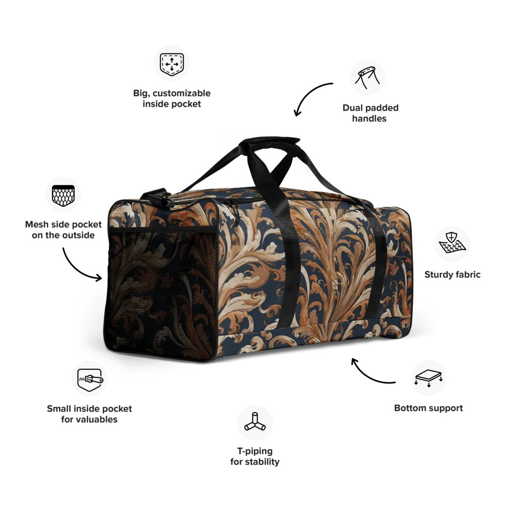 Gilded Flourish on Duffle Bag — Right Front