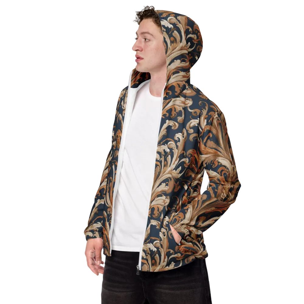Gilded Flourish on Men's Windbreaker — Left Front
