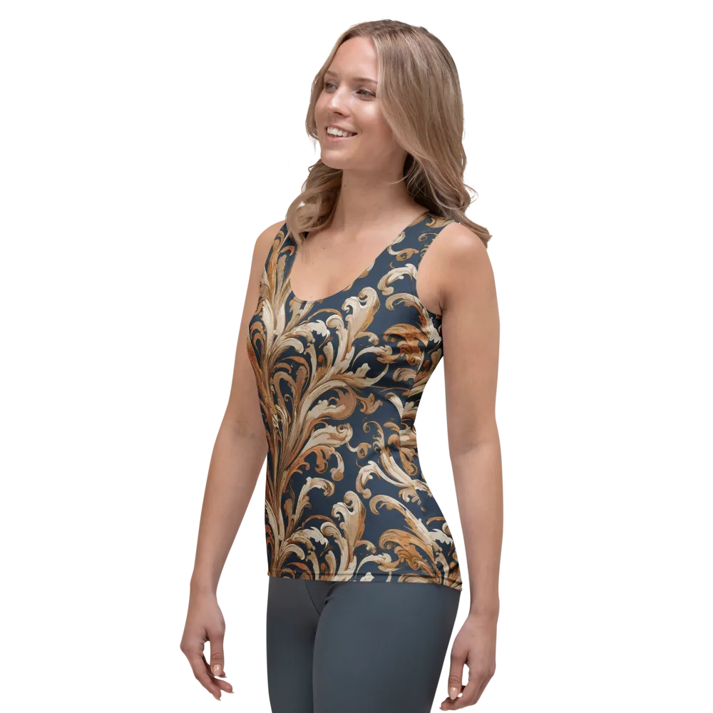 Gilded Flourish on Women's Tank Top — Left Front