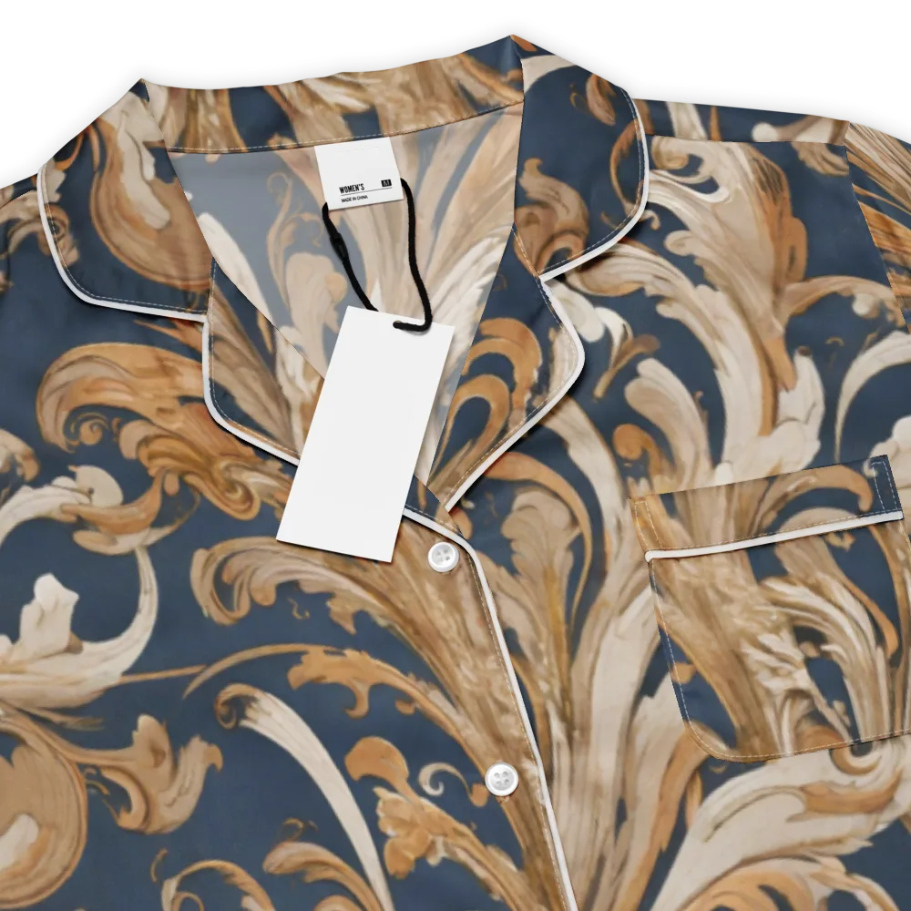 Gilded Flourish on Women's Short Sleeve Pajama Top — Product details