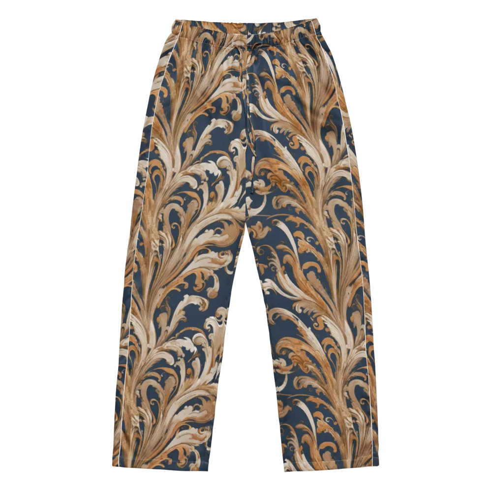 Gilded Flourish on Women's Pajama Pants — Front