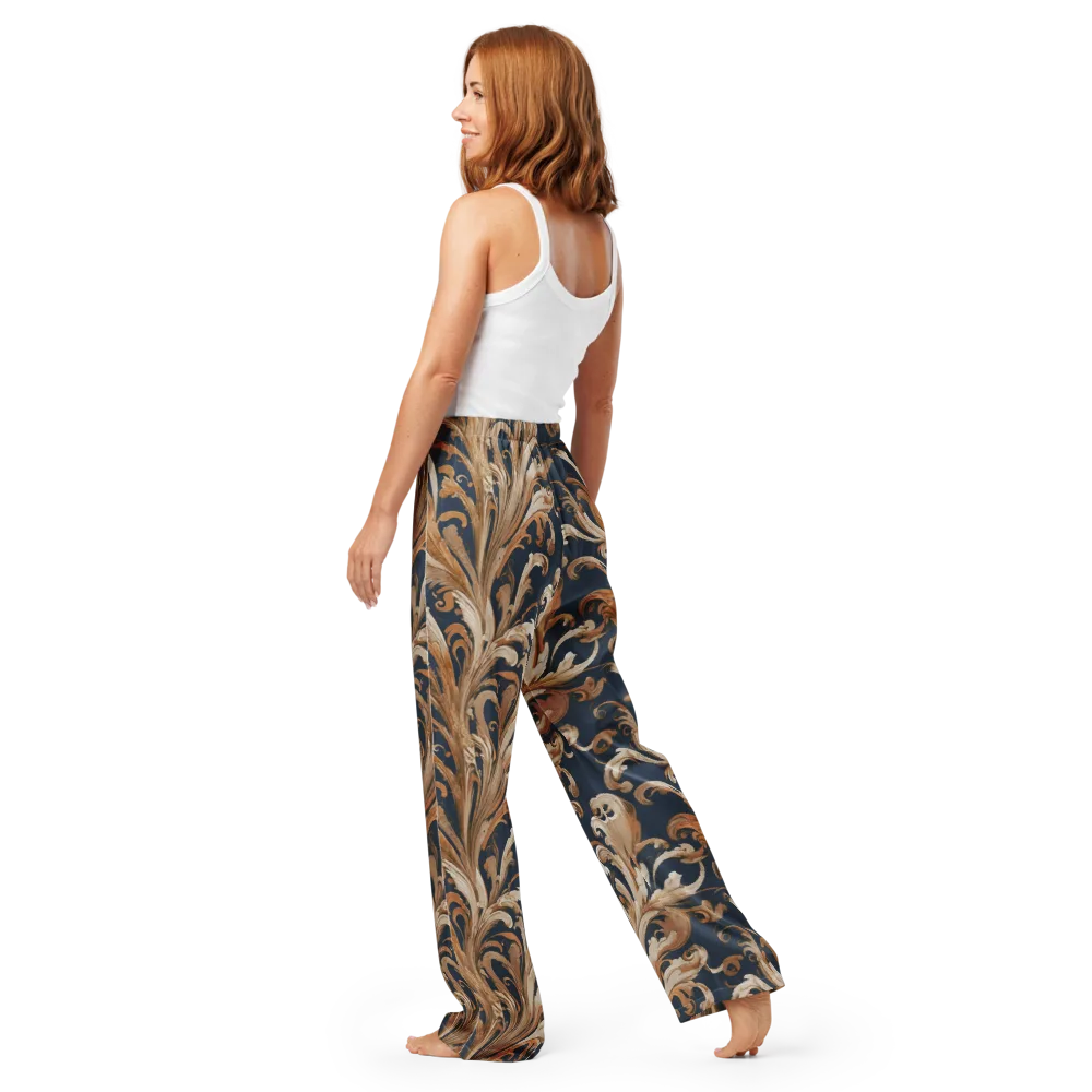 Gilded Flourish on Women's Pajama Pants — Back