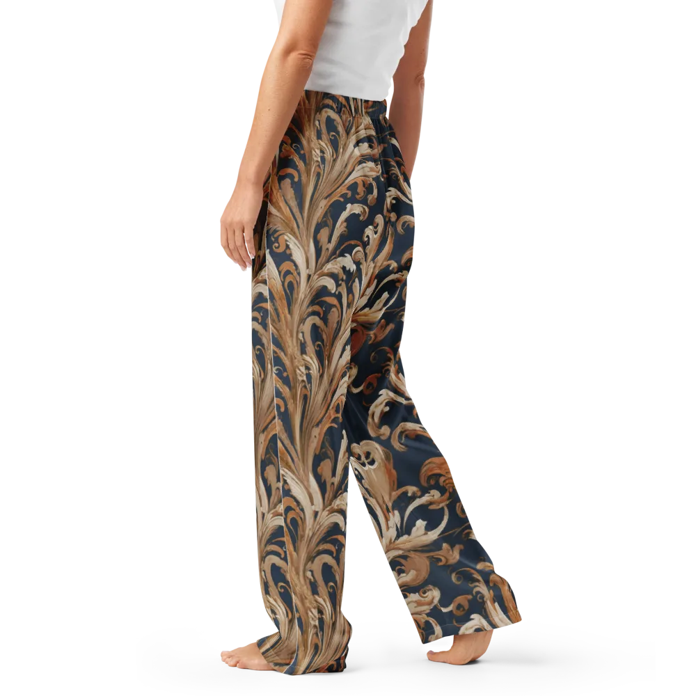 Gilded Flourish on Women's Pajama Pants — Left
