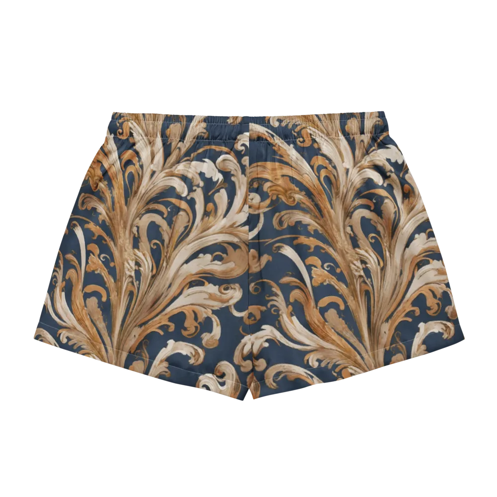 Gilded Flourish on Women's Pajama Shorts — Back