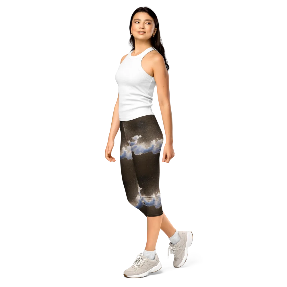 Cloudbreak Terrain on Capri Leggings — Left Front