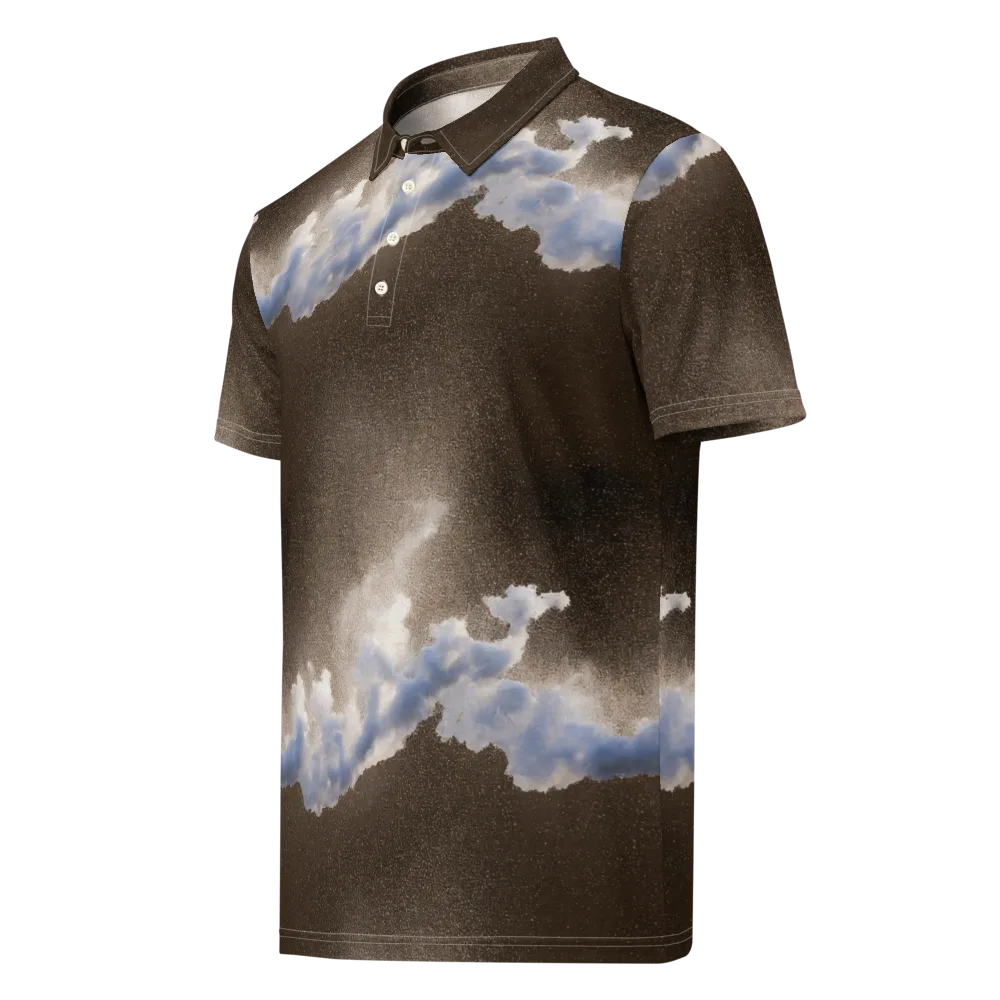 Cloudbreak Terrain on Men's Slim Fit Polo Shirt — Left Front