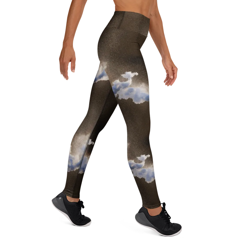 Cloudbreak Terrain on Yoga Leggings — Right