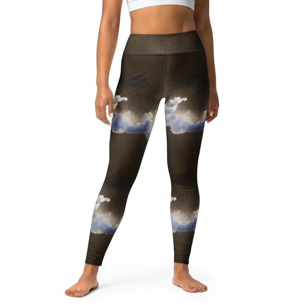 Cloudbreak Terrain on Yoga Leggings — Front