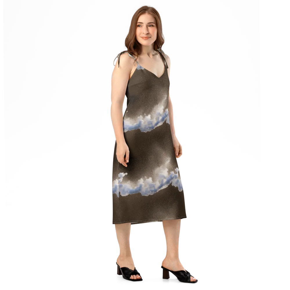 Cloudbreak Terrain on Slip Dress — Right Front