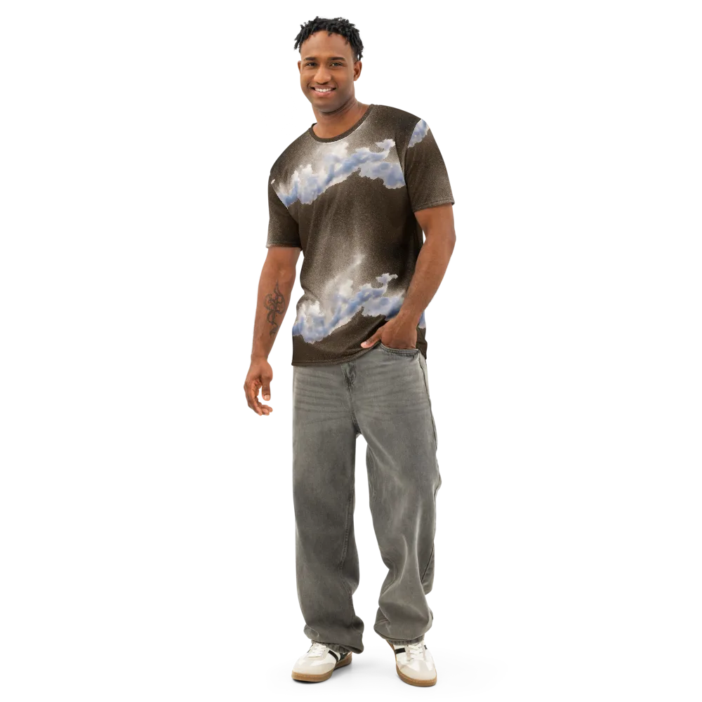 Cloudbreak Terrain on Men's Cotton Crew Neck T-Shirt — Front