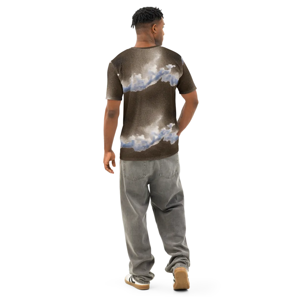 Cloudbreak Terrain on Men's Cotton Crew Neck T-Shirt — Back