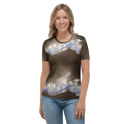Cloudbreak Terrain on a Women's Crew Neck T-Shirt