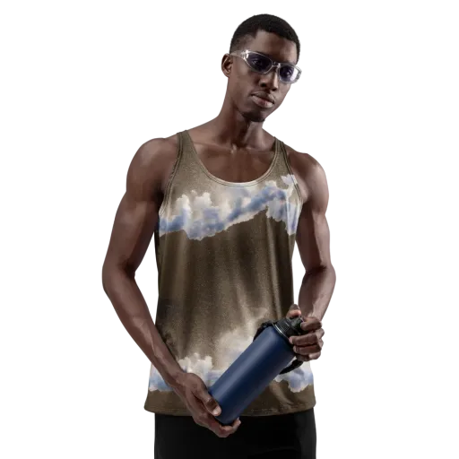 Cloudbreak Terrain on a Men's Tank Top
