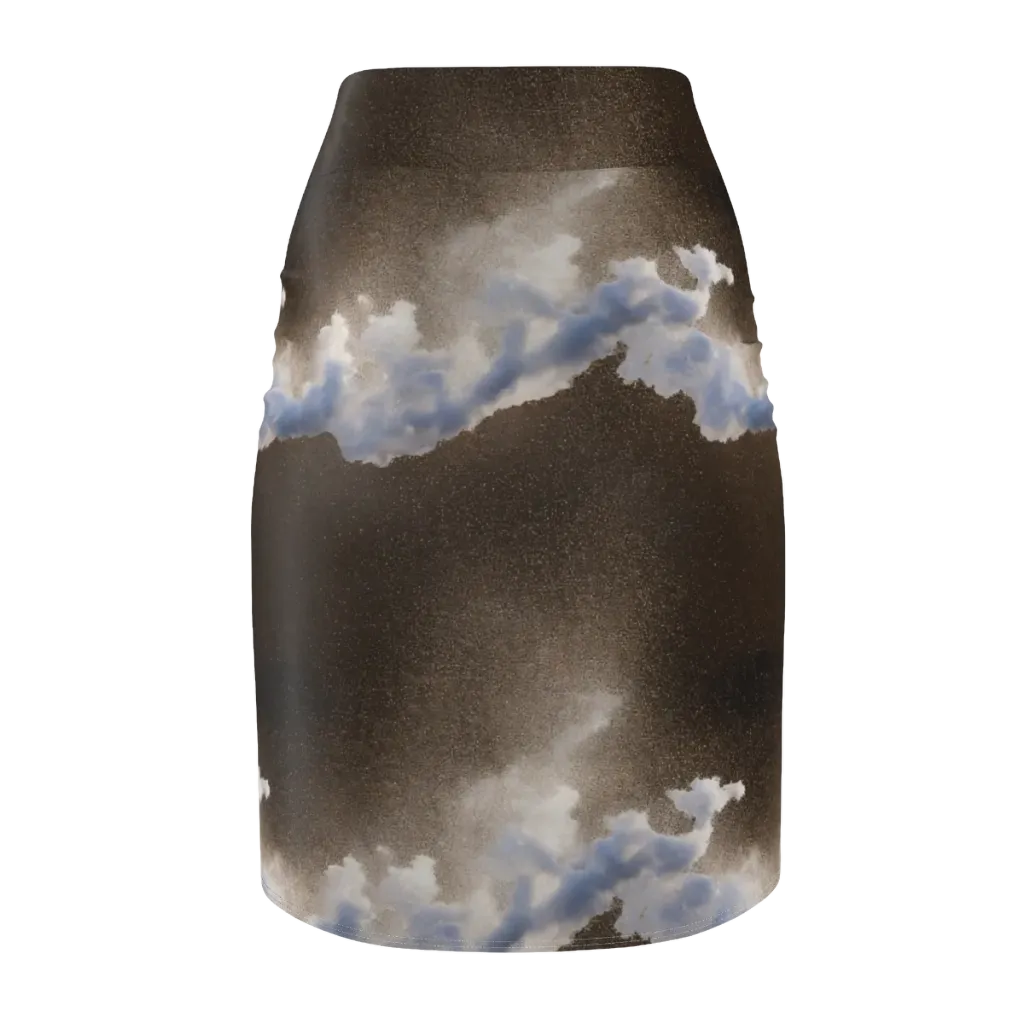 Cloudbreak Terrain on Pencil Skirt — Back