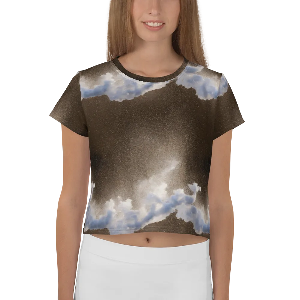 Cloudbreak Terrain on Crop Tee — Front