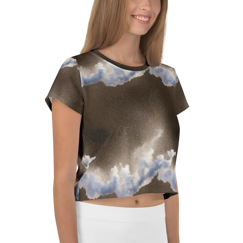 Cloudbreak Terrain on Crop Tee — Right