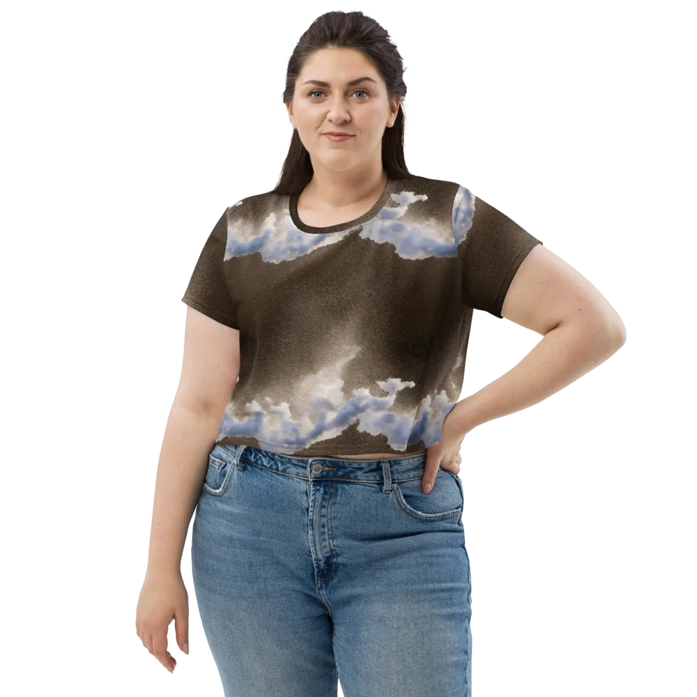 Cloudbreak Terrain on Crop Tee — Front