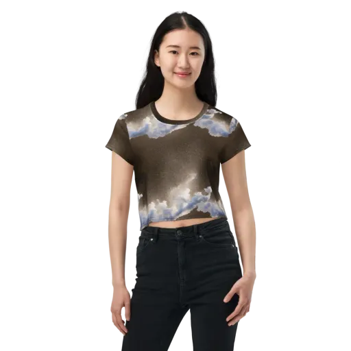 Cloudbreak Terrain on a Crop Tee