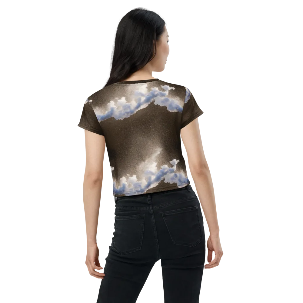 Cloudbreak Terrain on Crop Tee — Back