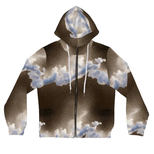 Cloudbreak Terrain on a Women's Full-Zip Hoodie