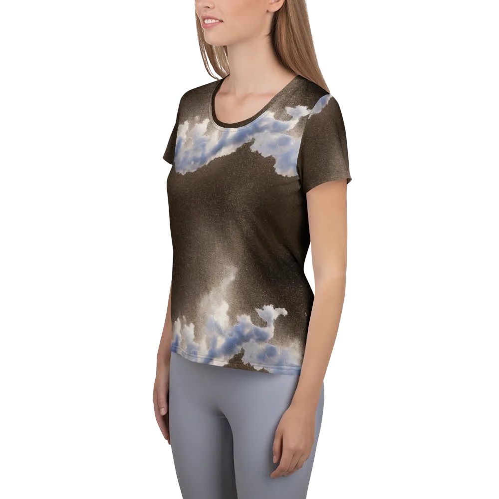Cloudbreak Terrain on Women's Athletic T-Shirt — Left