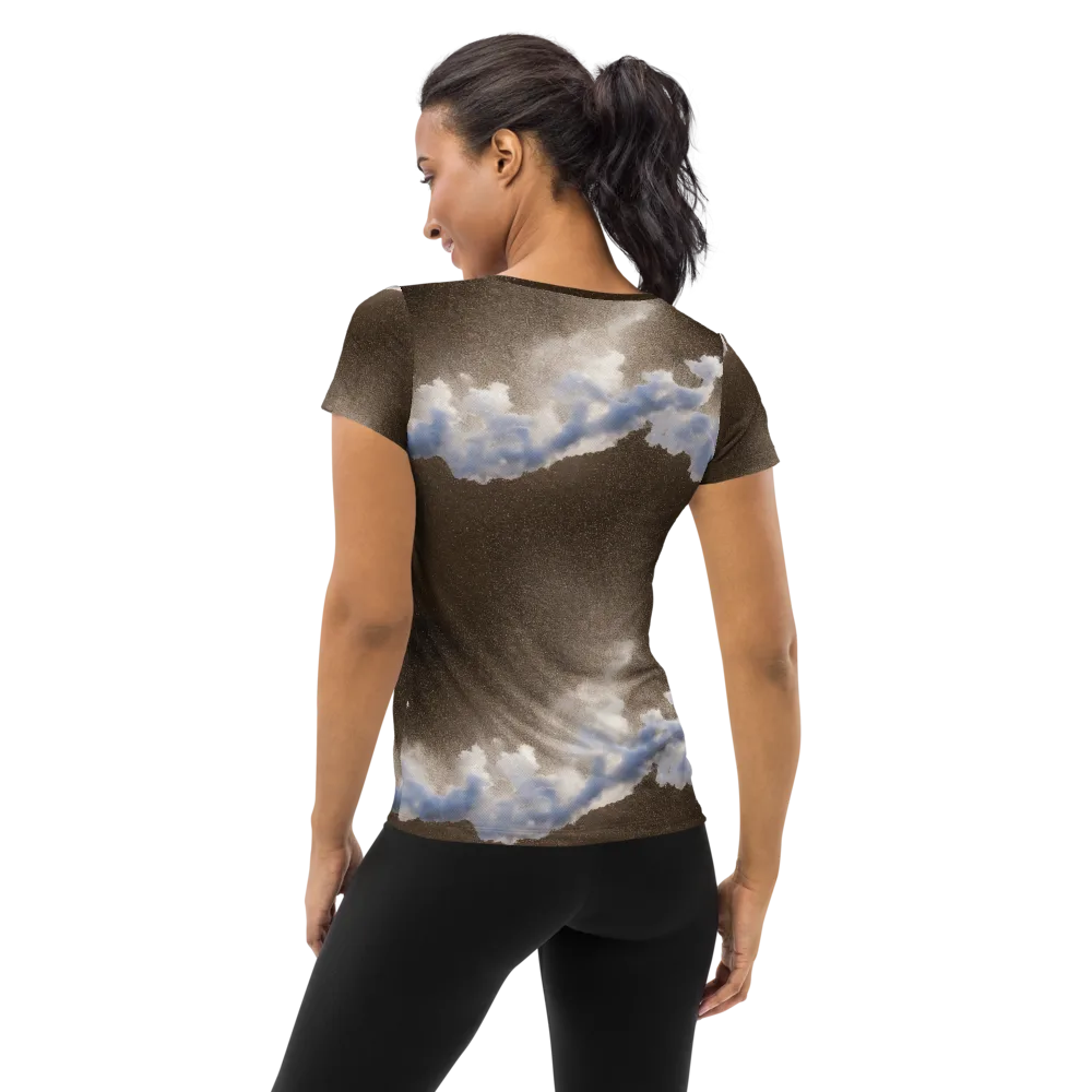 Cloudbreak Terrain on Women's Athletic T-Shirt — Back