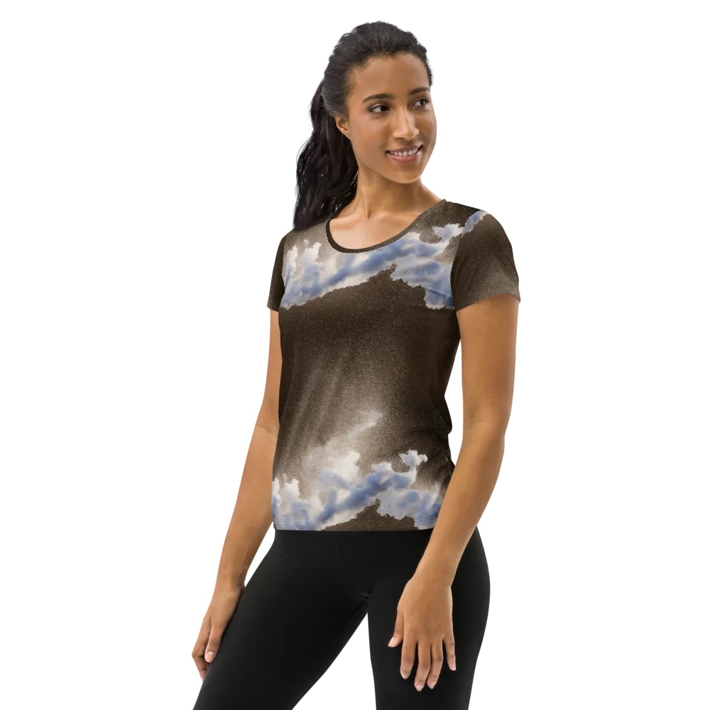 Cloudbreak Terrain on Women's Athletic T-Shirt — Left