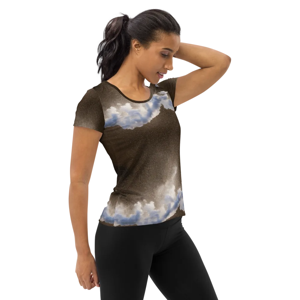 Cloudbreak Terrain on Women's Athletic T-Shirt — Right
