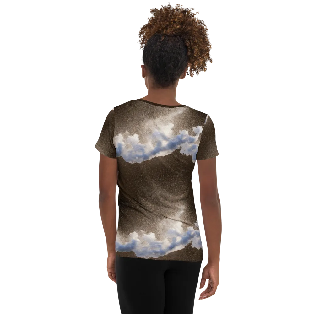 Cloudbreak Terrain on Women's Athletic T-Shirt — Back