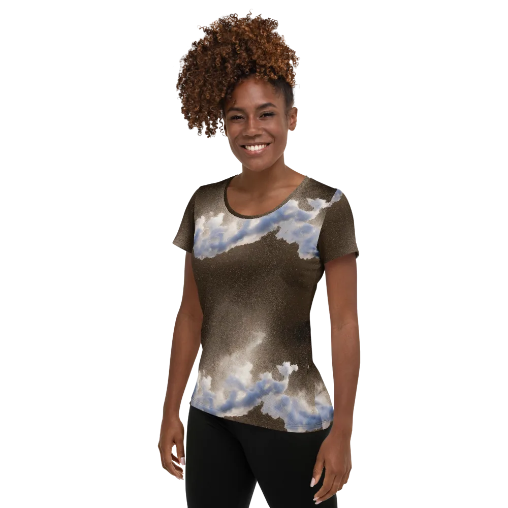 Cloudbreak Terrain on Women's Athletic T-Shirt — Left
