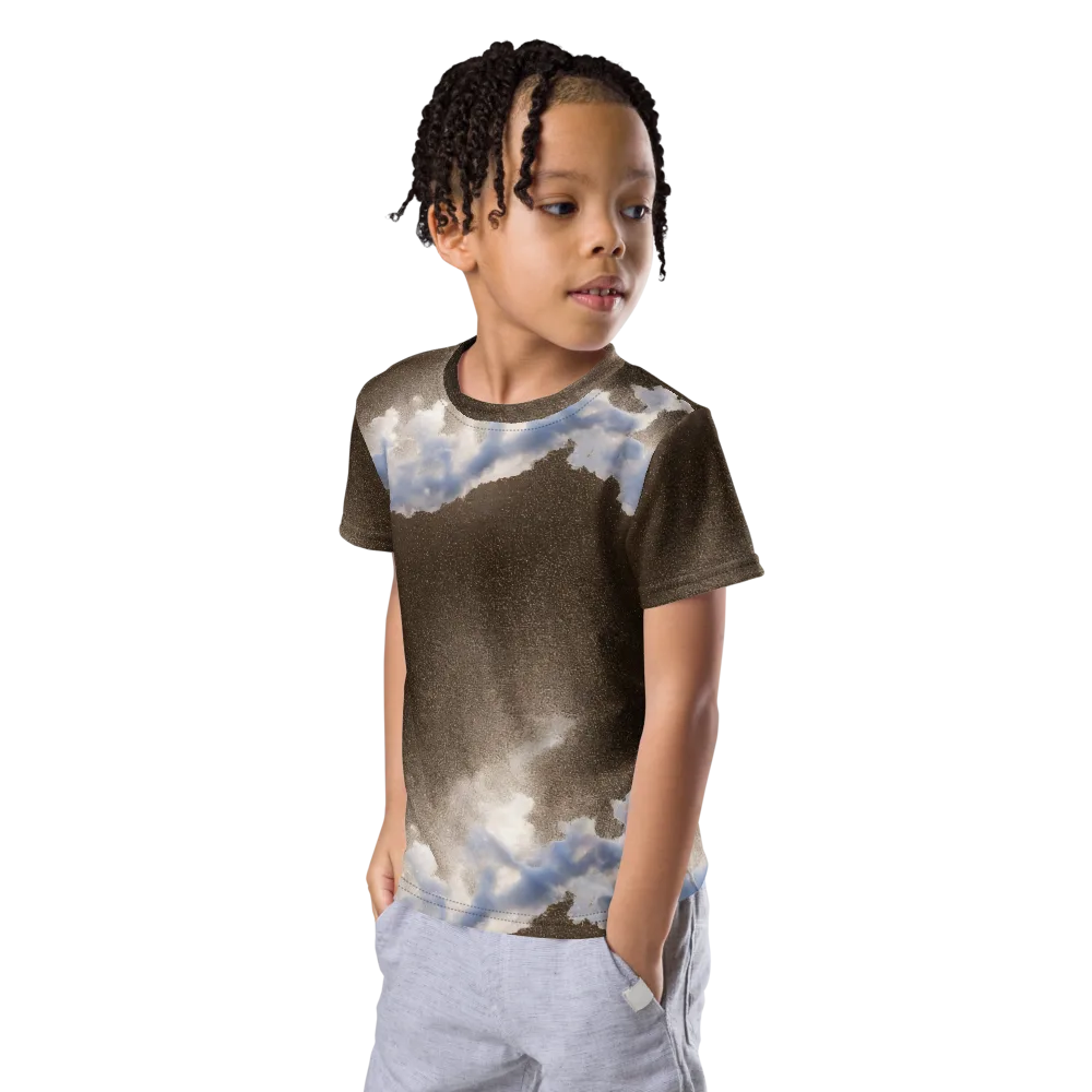 Cloudbreak Terrain on Kids Crew Neck T-Shirt — Left Front