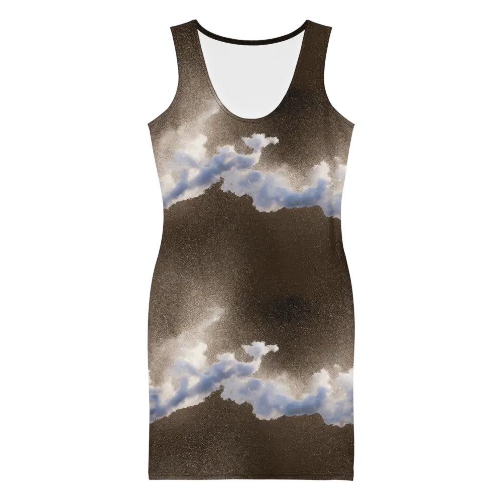 Cloudbreak Terrain on Bodycon Dress — Front