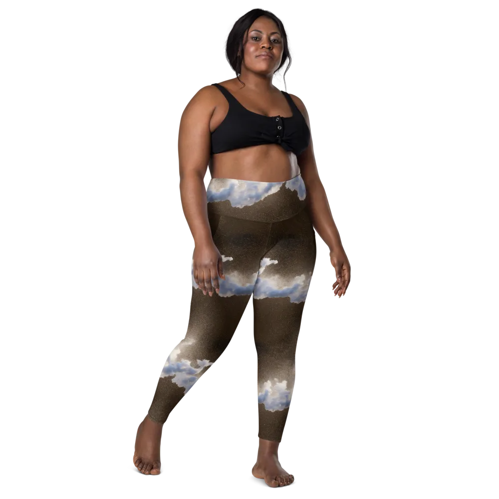 Cloudbreak Terrain on Leggings with Pockets — Front