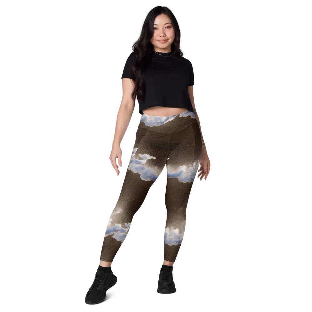 Cloudbreak Terrain on Leggings with Pockets — Front
