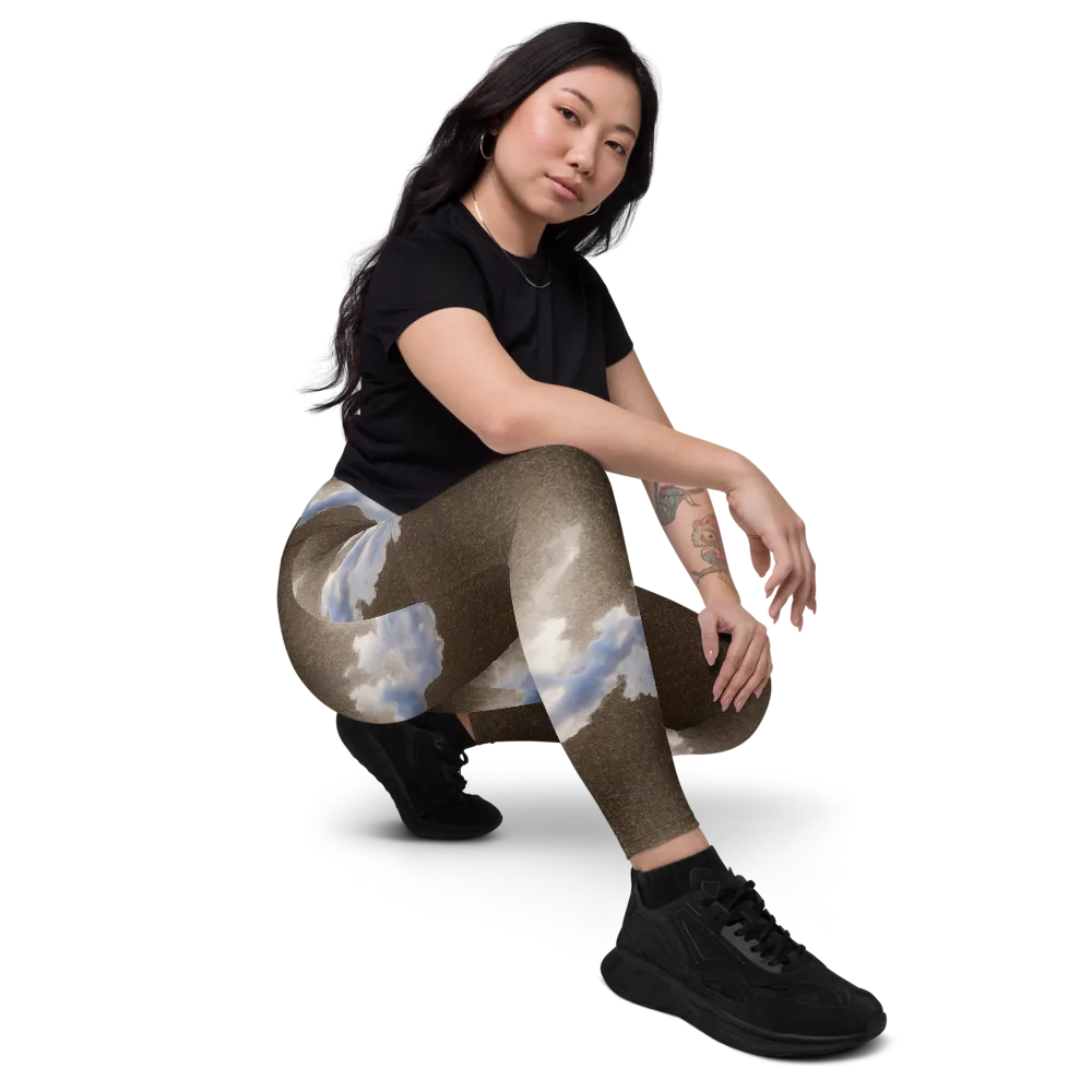 Cloudbreak Terrain on Leggings with Pockets — Right Front