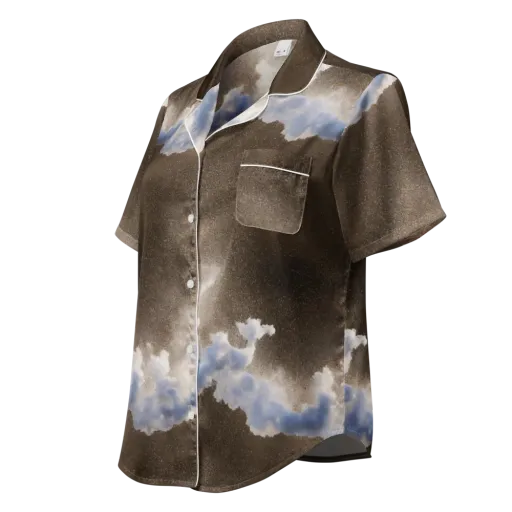 Cloudbreak Terrain on a Women's Short Sleeve Pajama Top