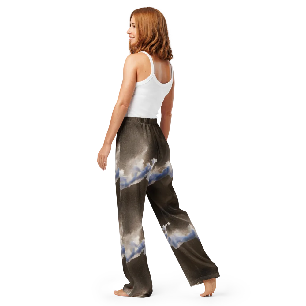 Cloudbreak Terrain on Women's Pajama Pants — Back