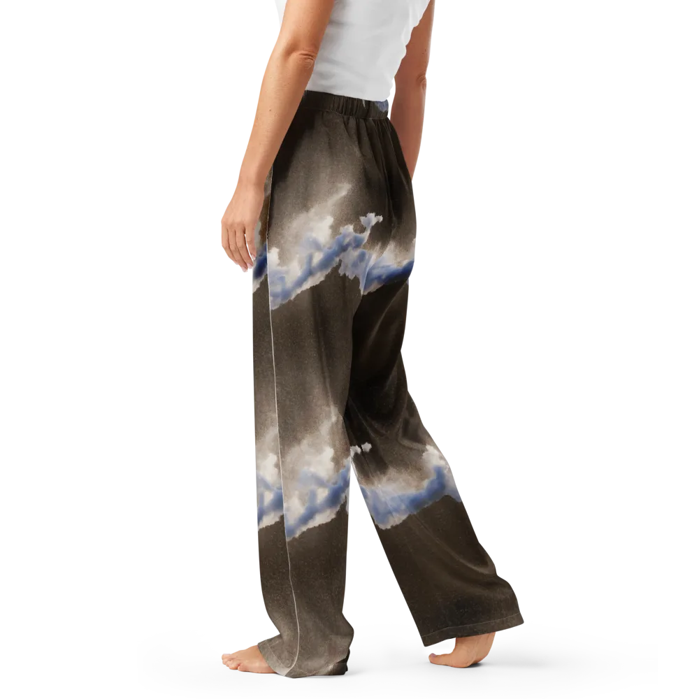 Cloudbreak Terrain on Women's Pajama Pants — Left