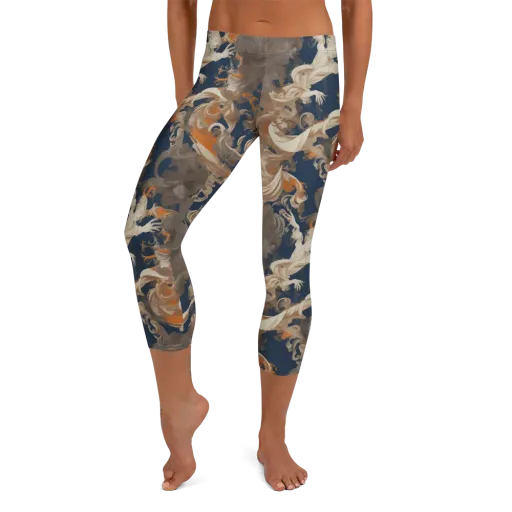 Midnight Rococo on a Capri Leggings