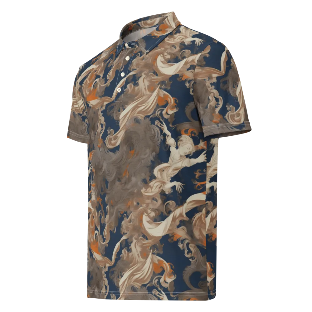 Midnight Rococo on Men's Slim Fit Polo Shirt — Left Front