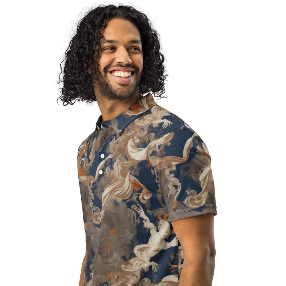 Midnight Rococo on Men's Slim Fit Polo Shirt — Left Front