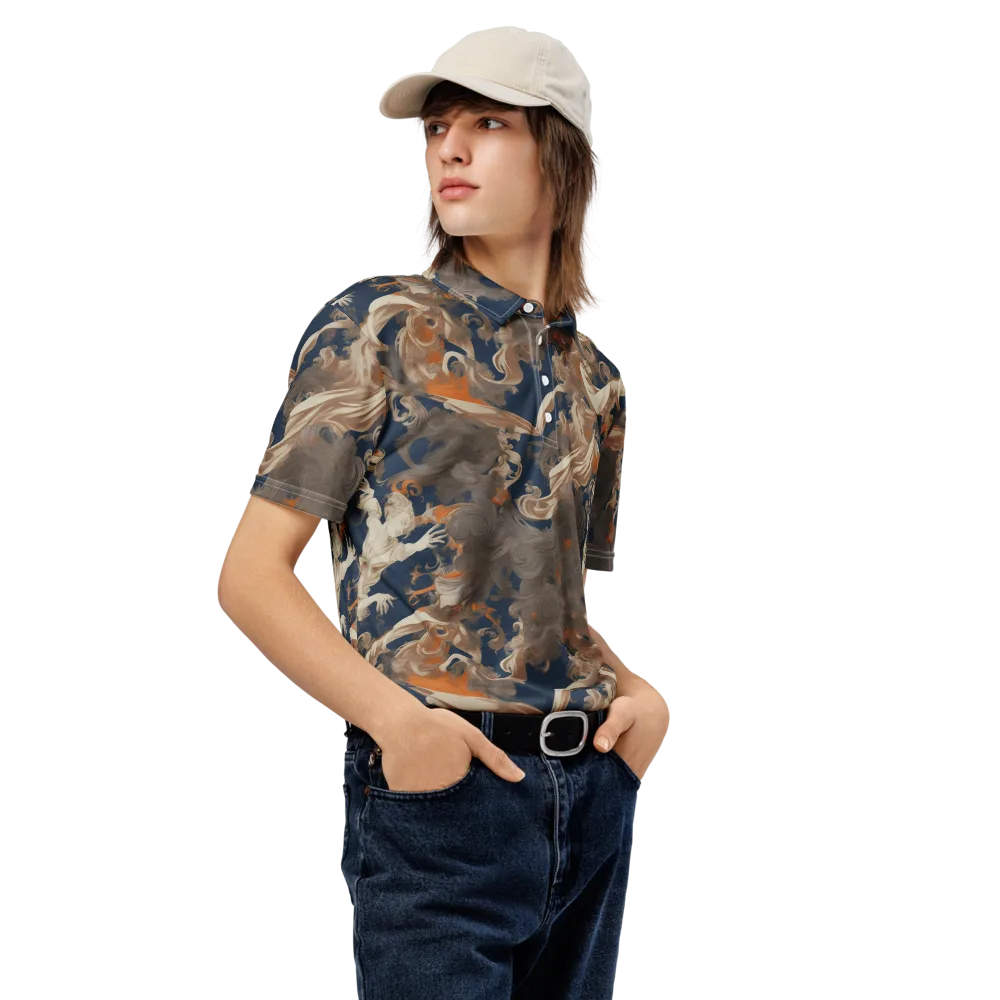 Midnight Rococo on Men's Slim Fit Polo Shirt — Right Front