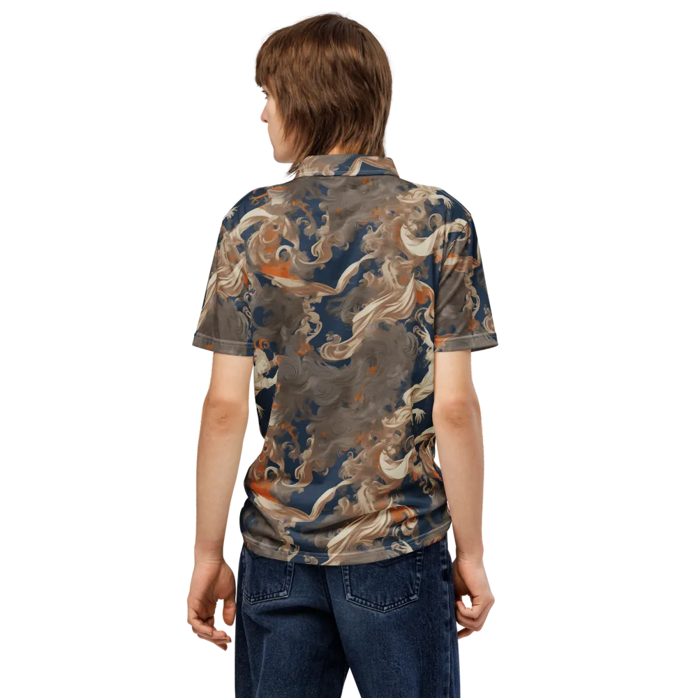 Midnight Rococo on Men's Slim Fit Polo Shirt — Back