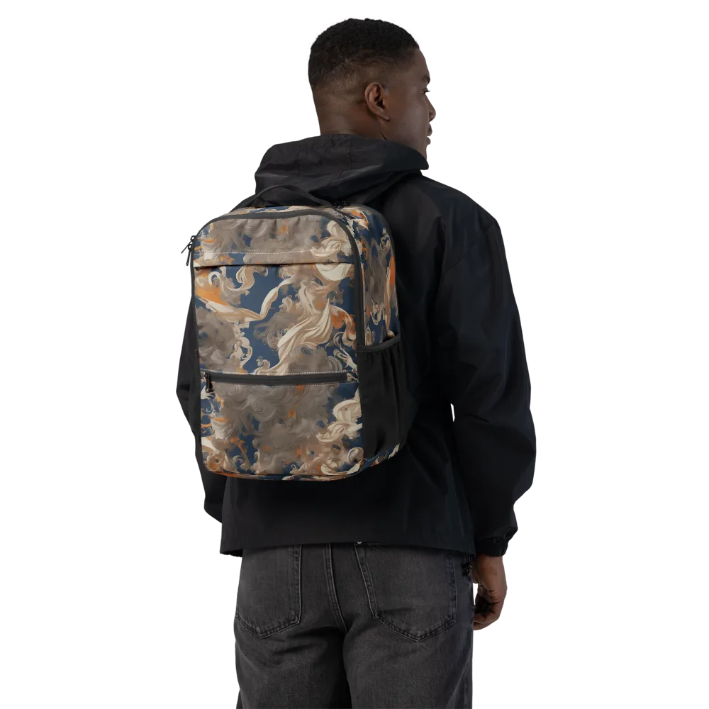 Midnight Rococo on Utility Backpack — Back