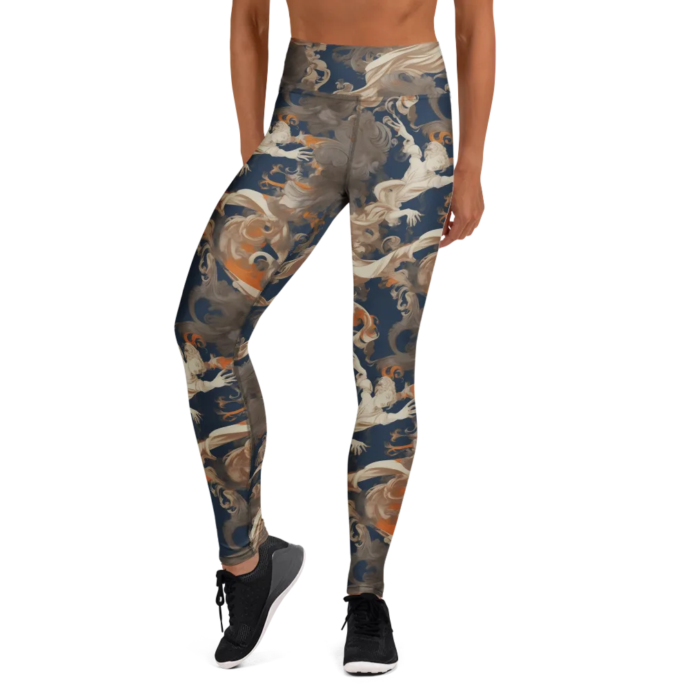 Midnight Rococo on Yoga Leggings — Front