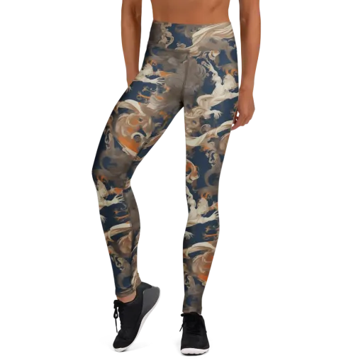Midnight Rococo on a Yoga Leggings