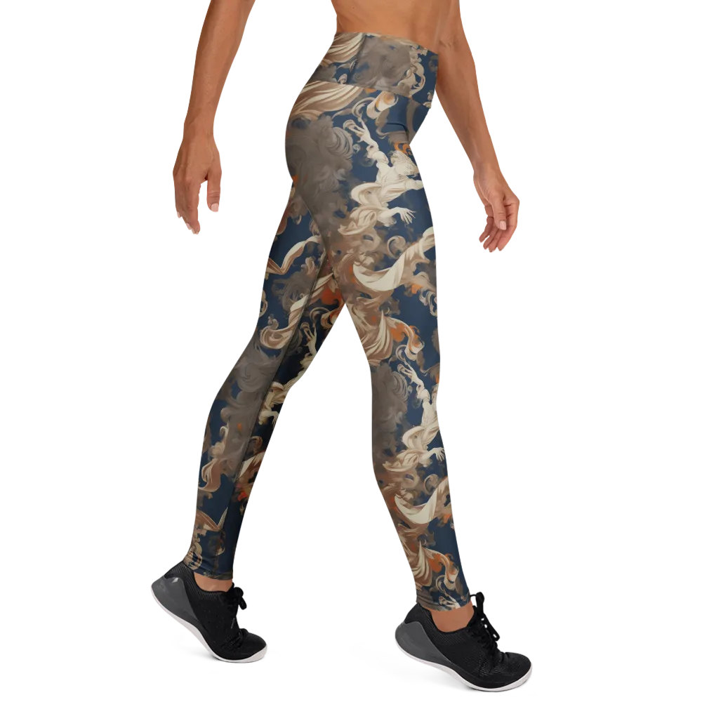 Midnight Rococo on Yoga Leggings — Right