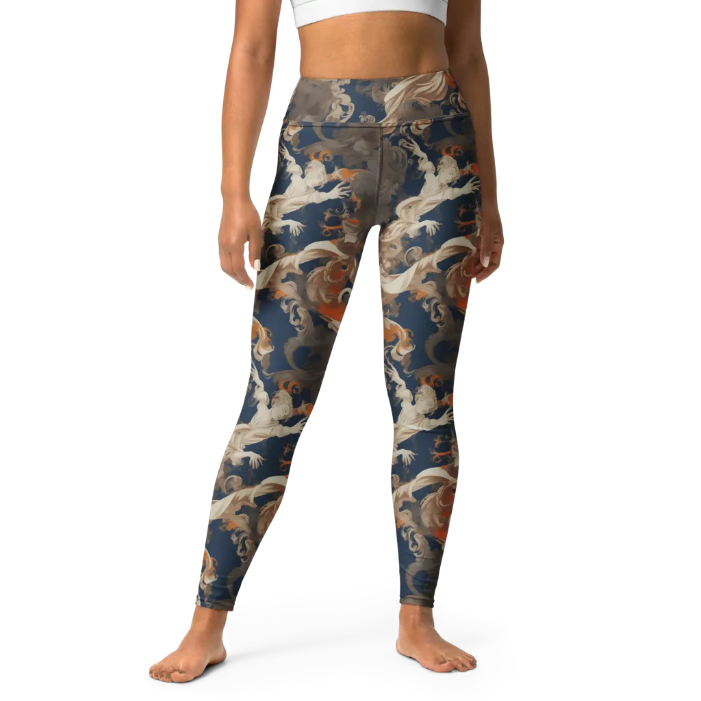 Midnight Rococo on Yoga Leggings — Front