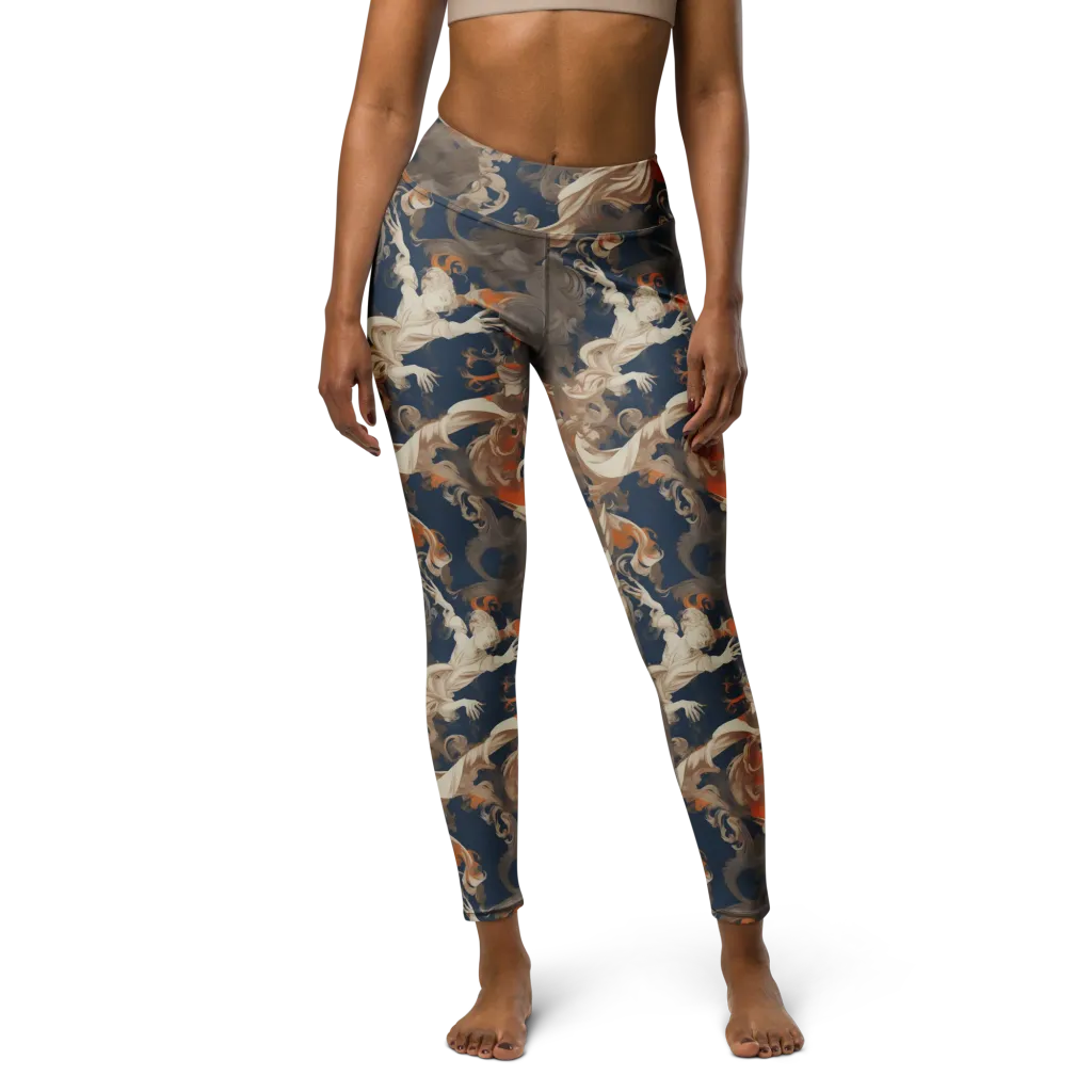 Midnight Rococo on Yoga Leggings — Front