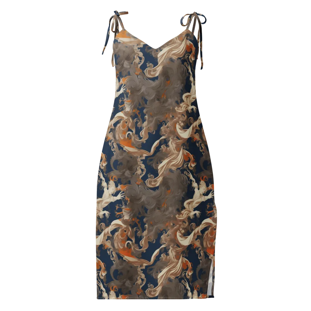 Midnight Rococo on Slip Dress — Front